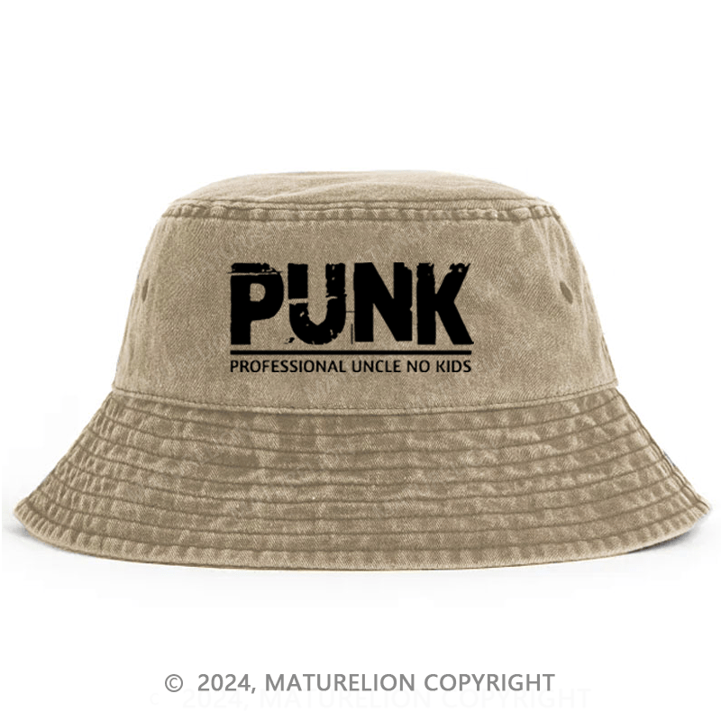 Matureolion PUNK Professional Uncle No Kids Funny Family Bucket Hat