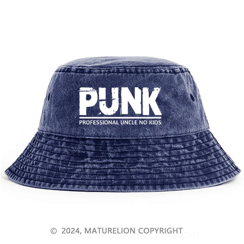 Matureolion PUNK Professional Uncle No Kids Funny Family Bucket Hat