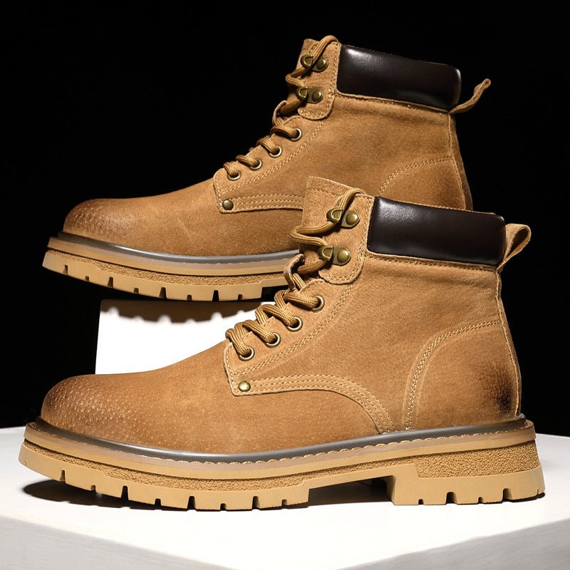 Maturelion Retro Leather Work Boots