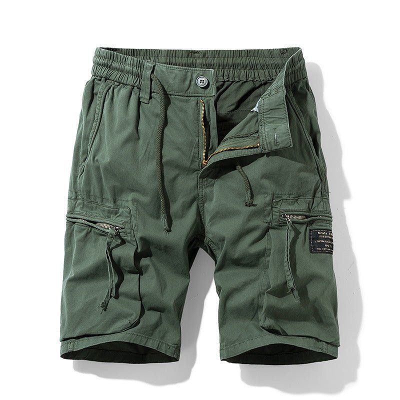 Maturelion Men's Multi-Pocket Cotton Summer Shorts