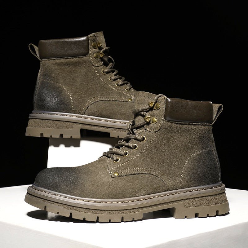 Maturelion Retro Leather Work Boots