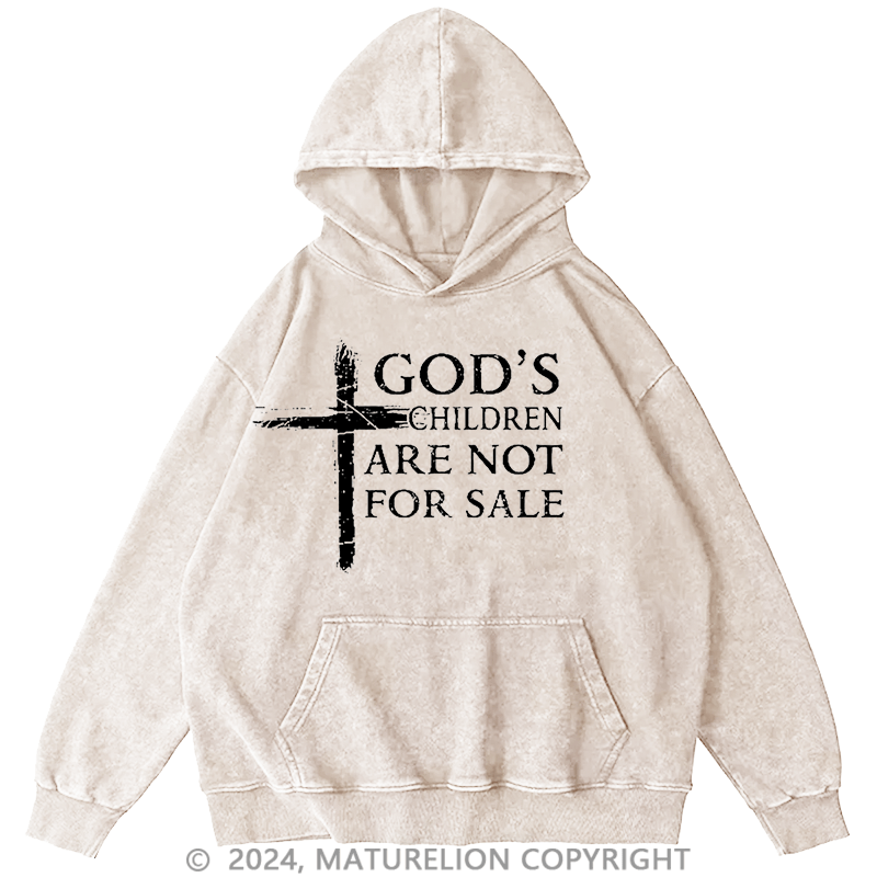 Maturelion Men's Hoodie God's Children Are Not For Sale Hoodie