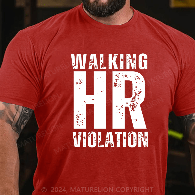 Maturelion Walking HR Violation Cotton T-shirt