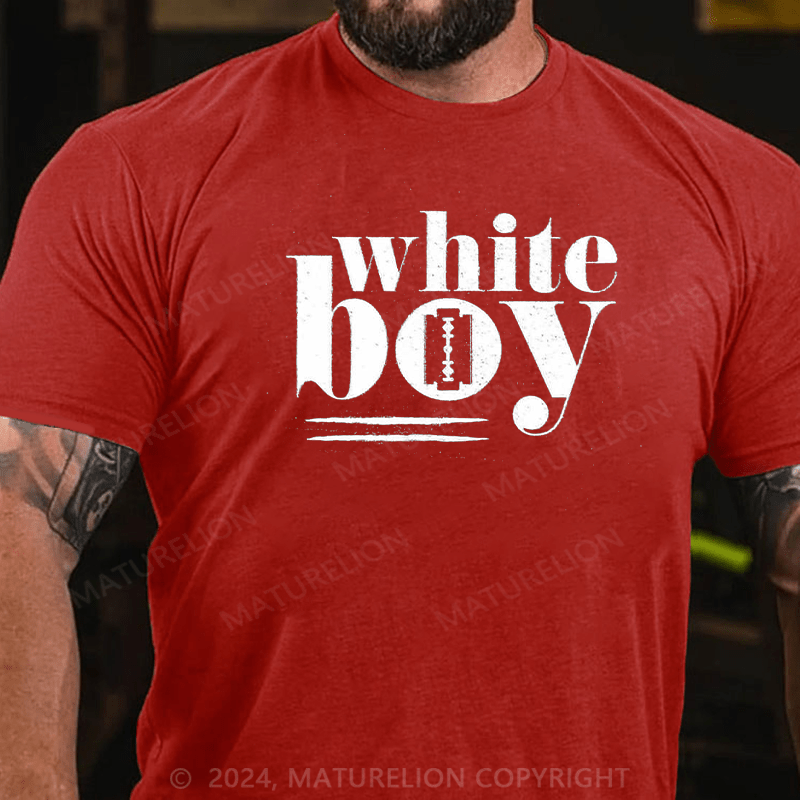 Maturelion white boy Cotton T-shirt