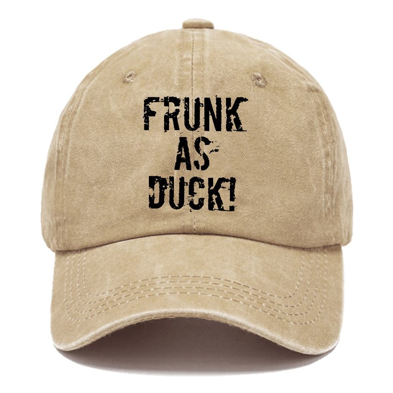 Frunk As Duck Funny Drunk Print Cap