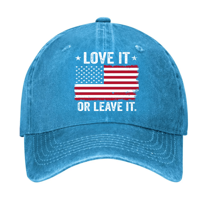 Men'S Love It Or Leave It USA Flag Cap