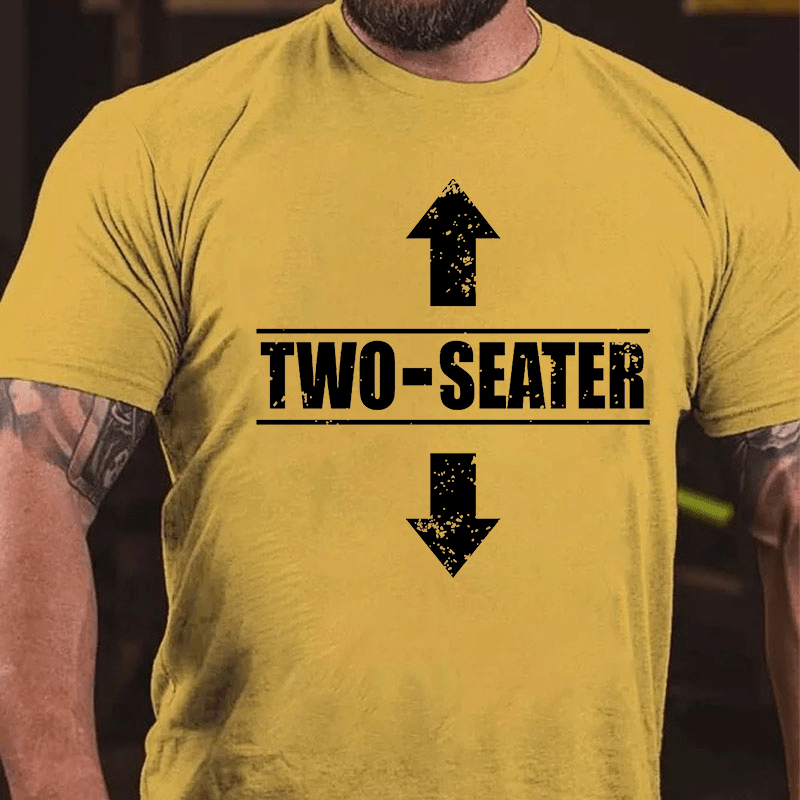 Two Seater Funny Cotton T-shirt