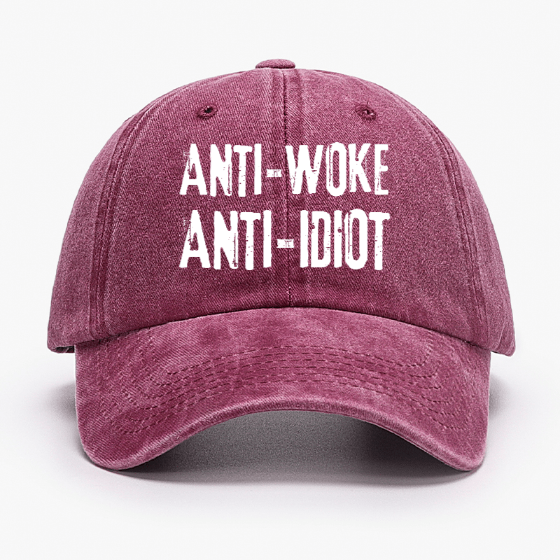 Anti-Woke Anti-Idiot Funny Sarcastic Cap