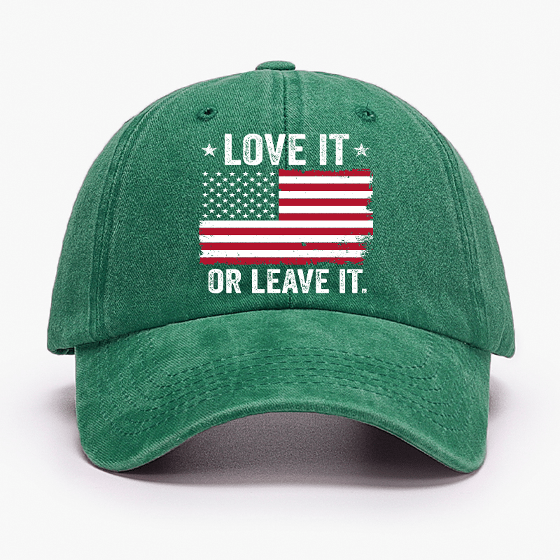 Men'S Love It Or Leave It USA Flag Cap