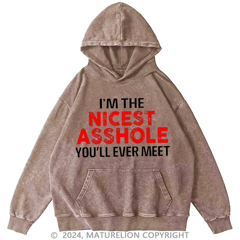 Maturelion Men's Hoodie I'm The Nicest Asshole You'll Ever Meet Men Hoodie