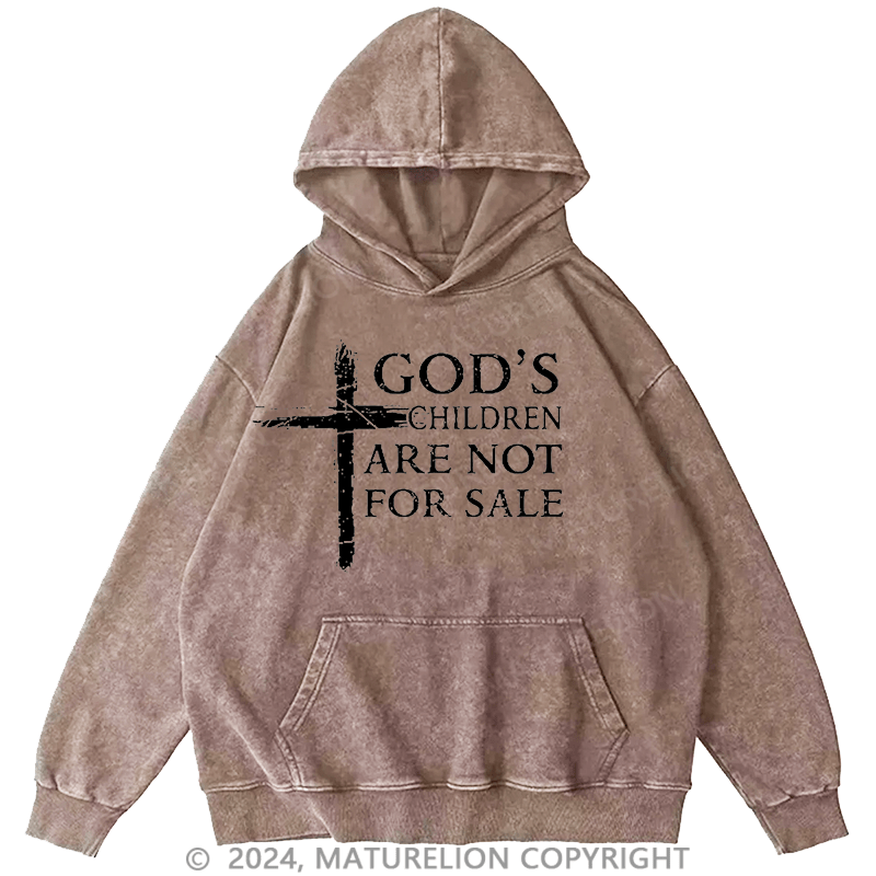 Maturelion Men's Hoodie God's Children Are Not For Sale Hoodie