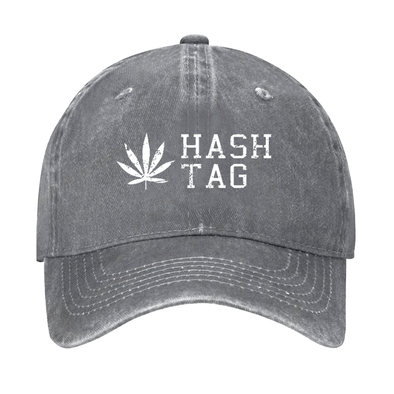 Hash Tag Weed Cannabis Funny Cap