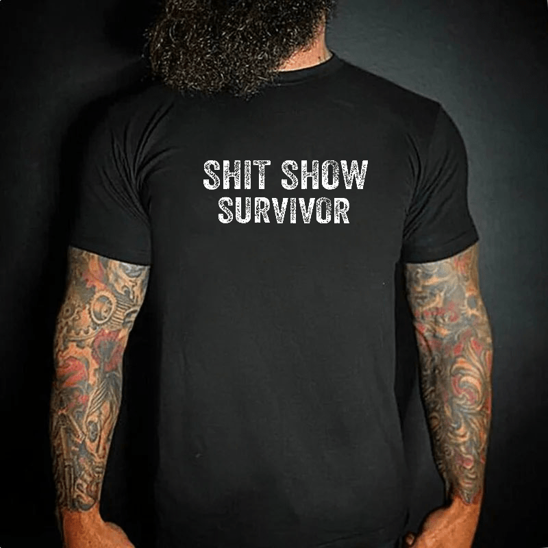 Sh*t Show Survivor Print Cotton T-shirt