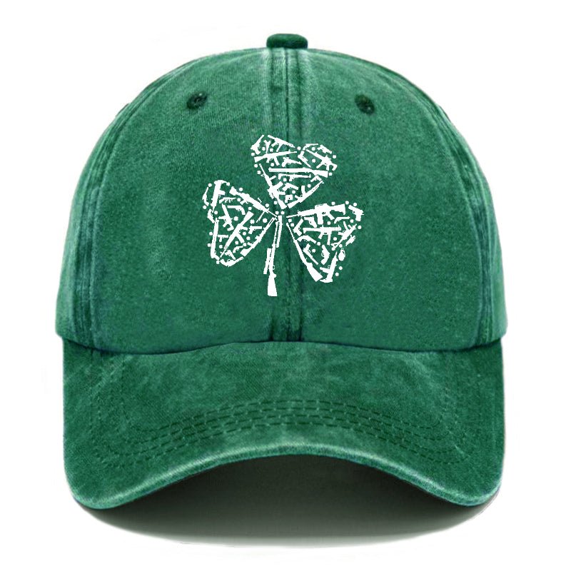 St. Patrick's Day Gun Clover Print Cap