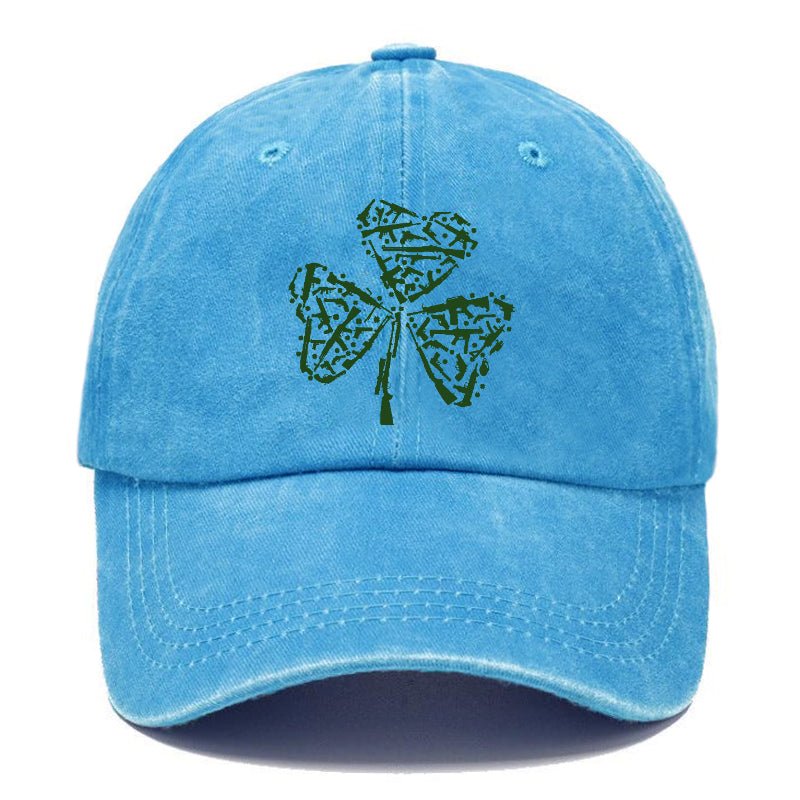 St. Patrick's Day Gun Clover Print Cap