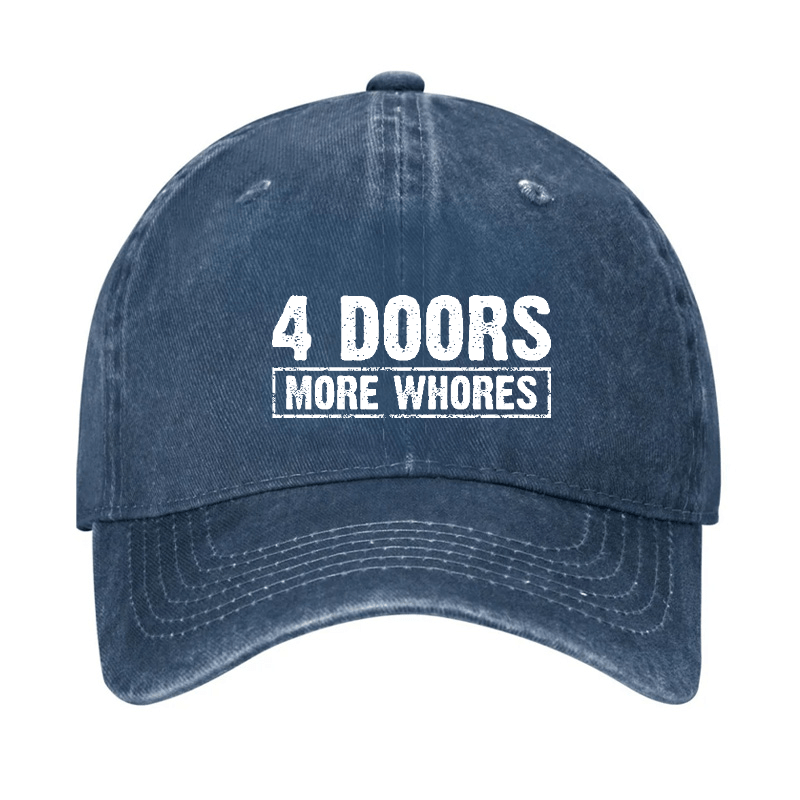 Maturelion 4 Doors More Whores Funny Sarcastic Baseball Cap