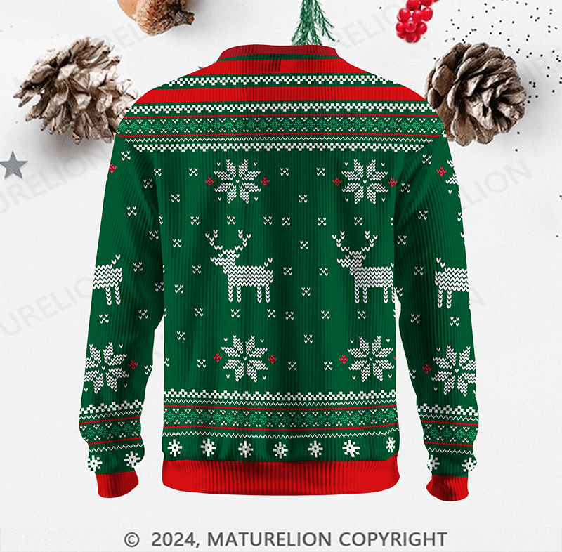 Maturelion Not My Circus Not My Monkeys Cotton Ugly Sweater