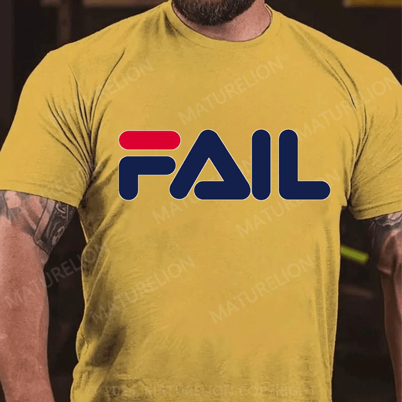 Maturelion Fila Fail T Shirt Funny 90's Parody Size Large