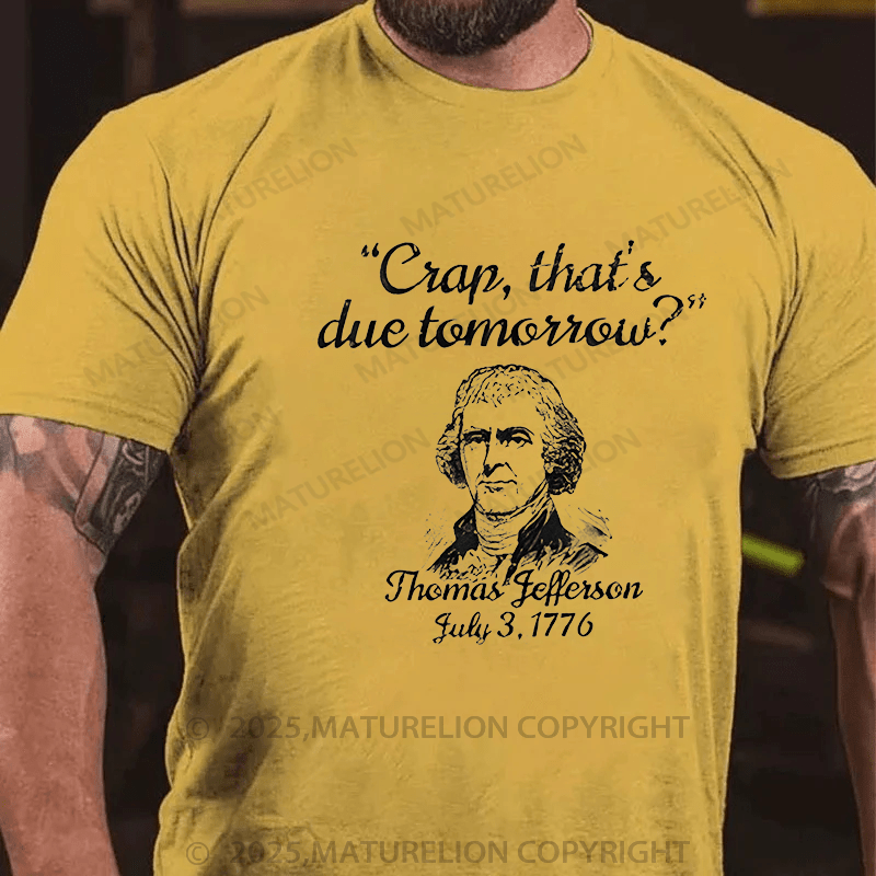 Maturelion Men¡®s T-shirt Thomas Jefferson T-Shirt  Cotton T-shirt