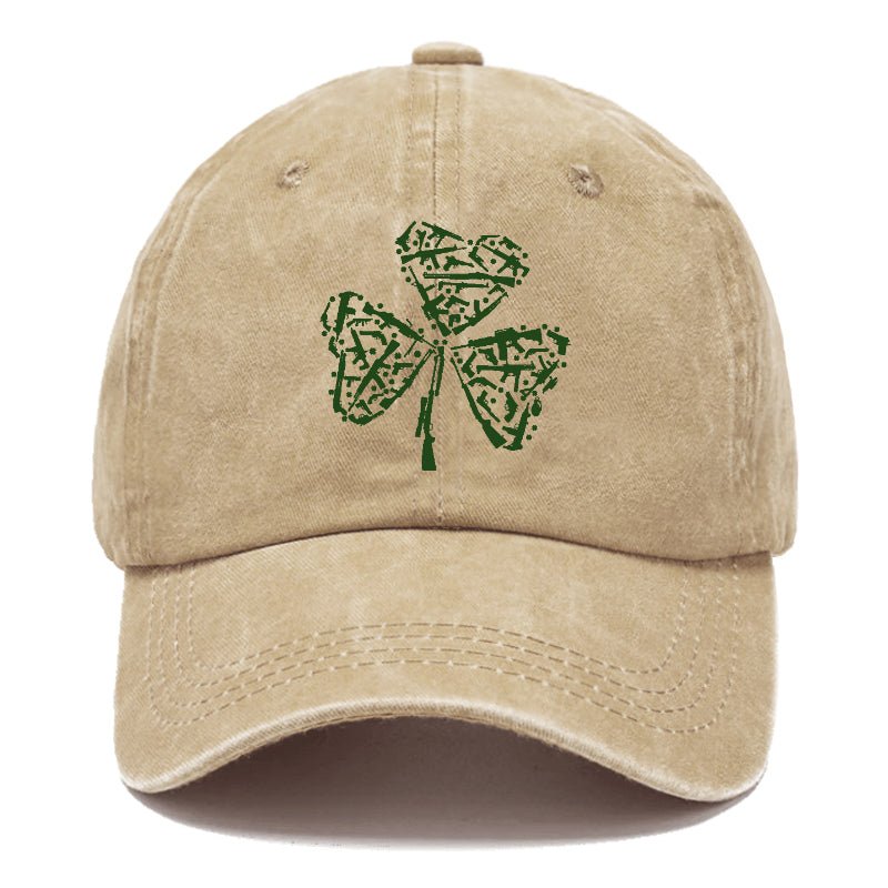 St. Patrick's Day Gun Clover Print Cap