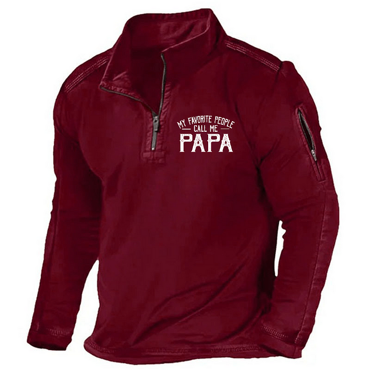 Maturelion Men's Henley Shirt My Favorite People Call Me Papa Henley Shirt