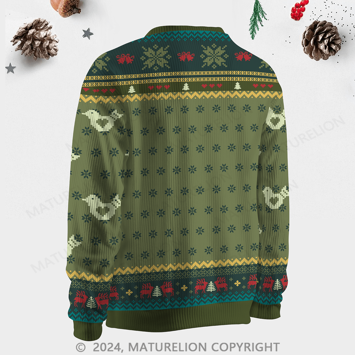 Maturelion I Like Whiskey And Cigars And Maybe 3 People Ugly Sweater