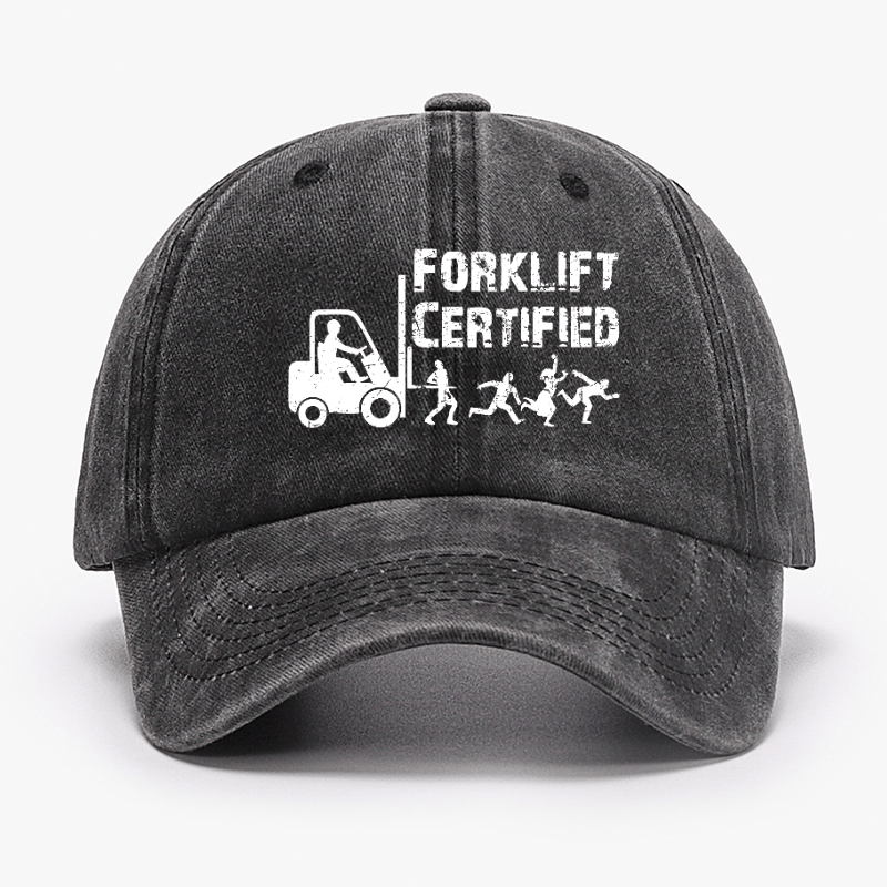 Forklift Certified Funny Cap