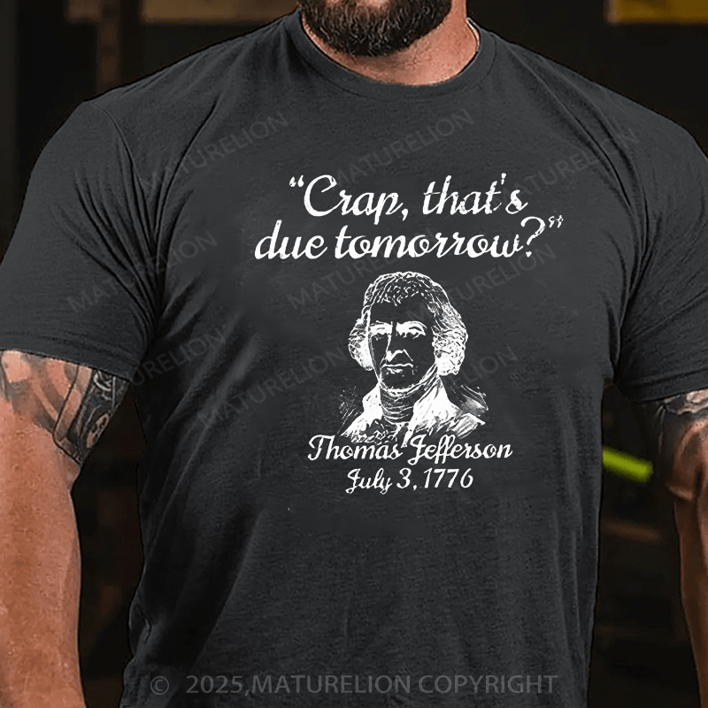 Maturelion Men¡®s T-shirt Thomas Jefferson T-Shirt  Cotton T-shirt