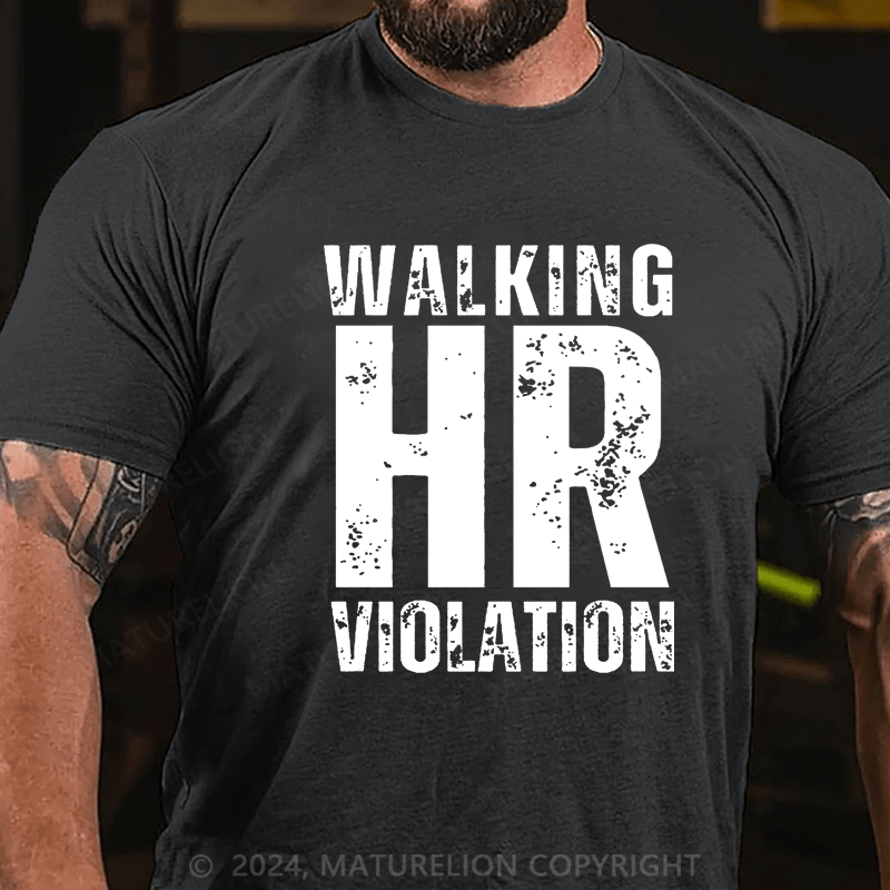 Maturelion Walking HR Violation Cotton T-shirt