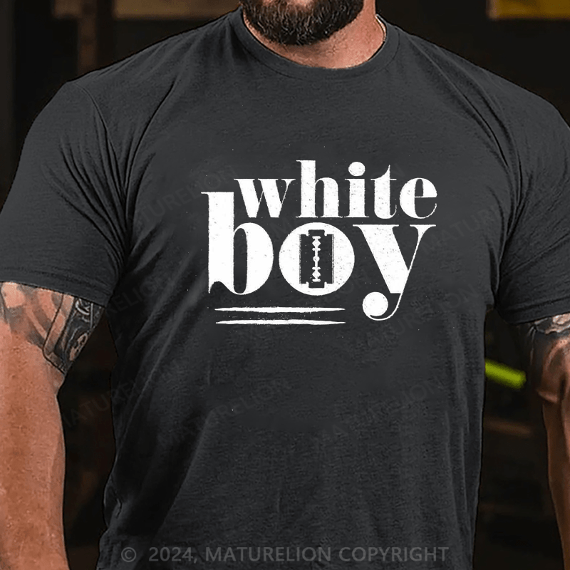 Maturelion white boy Cotton T-shirt