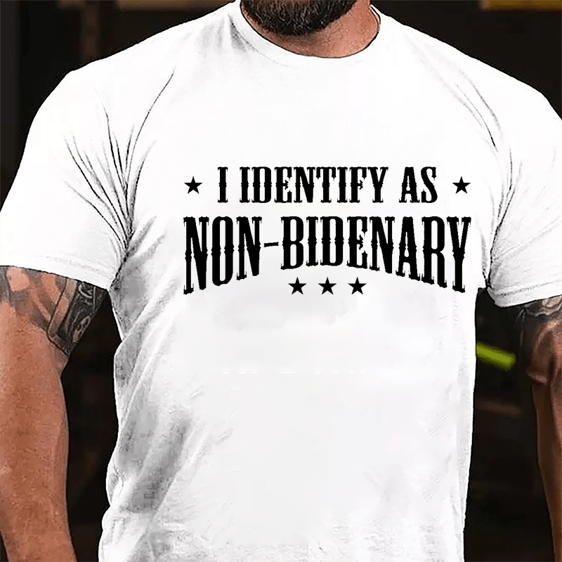 I Identify As Non-Bidenary Mens Cotton T-shirt