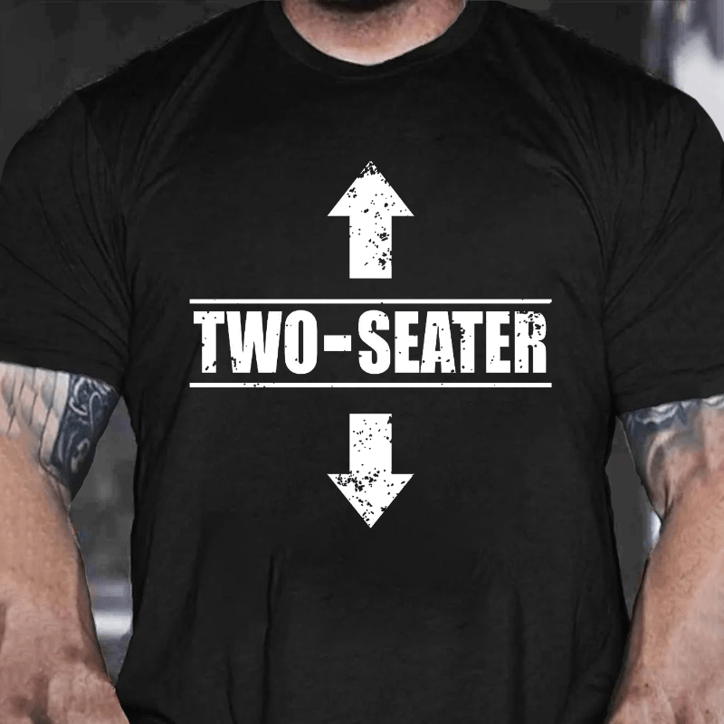 Two Seater Funny Cotton T-shirt