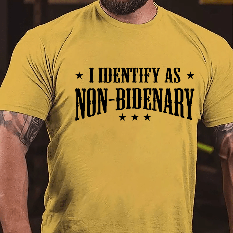 I Identify As Non-Bidenary Mens Cotton T-shirt