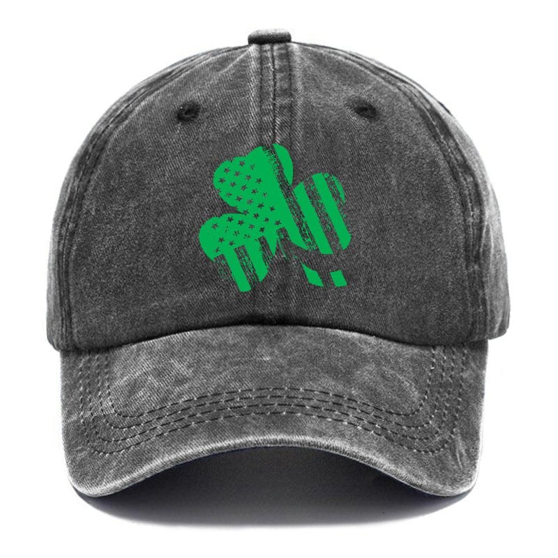 USA Flag Shamrock Print St. Patrick's Day Cap