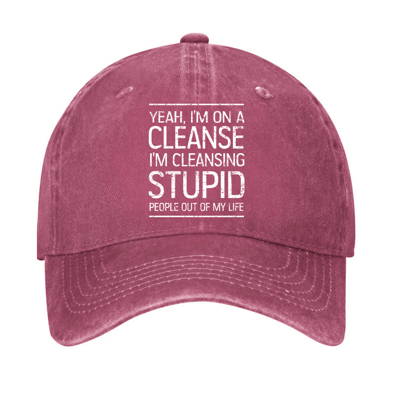 Yeah I'm On A Cleanse I'm Cleansing Stupid People Out Of My Life Cap