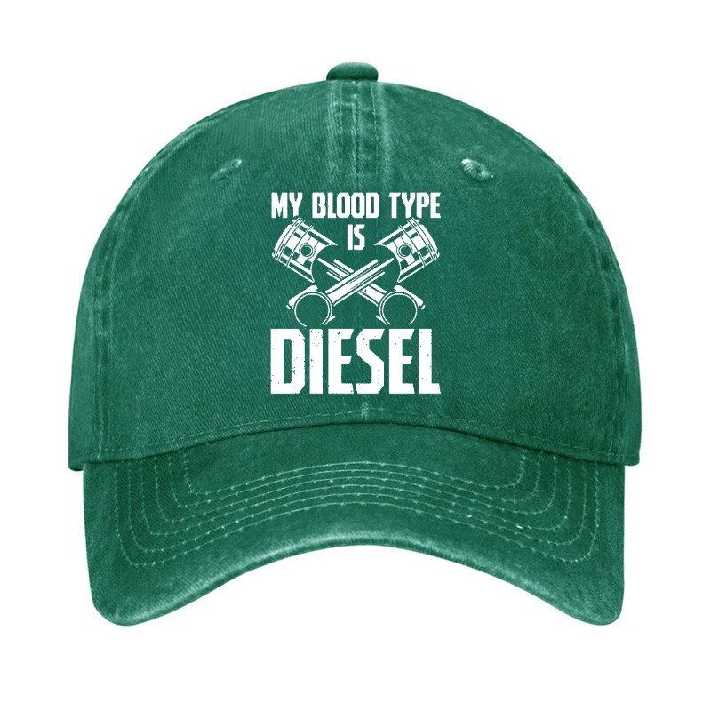 My Blood Type Is Diesel Posters Cap