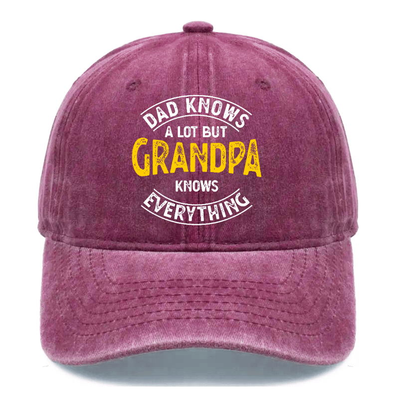 Dad Knows A Lot But Grandpa Knows Everything Cap