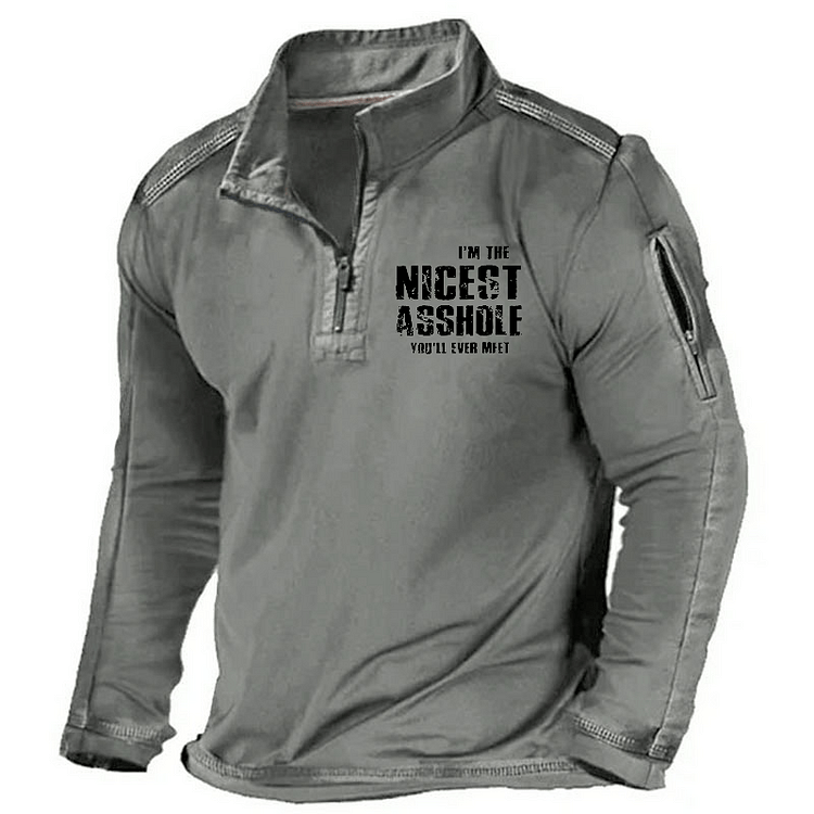 Maturelion Men's Henley Shirt I'm The Nicest Asshole You'll Ever Meet Henley Shirt