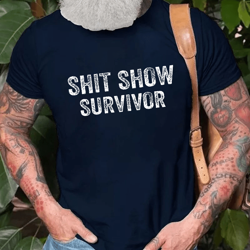 Sh*t Show Survivor Print Cotton T-shirt