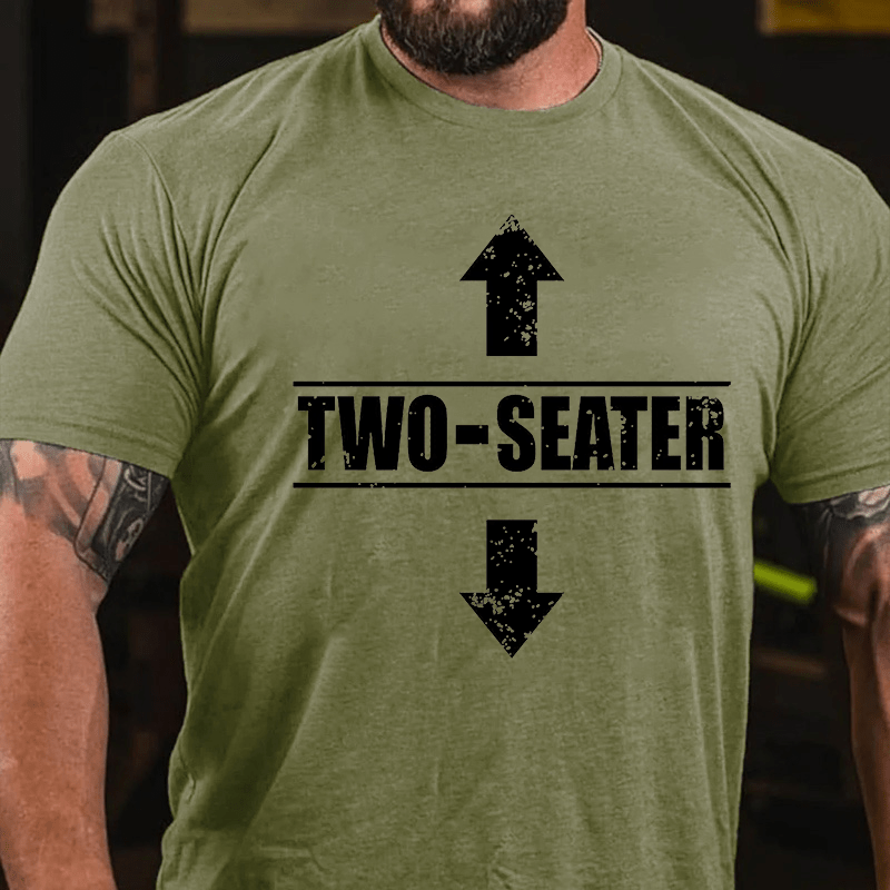 Two Seater Funny Cotton T-shirt