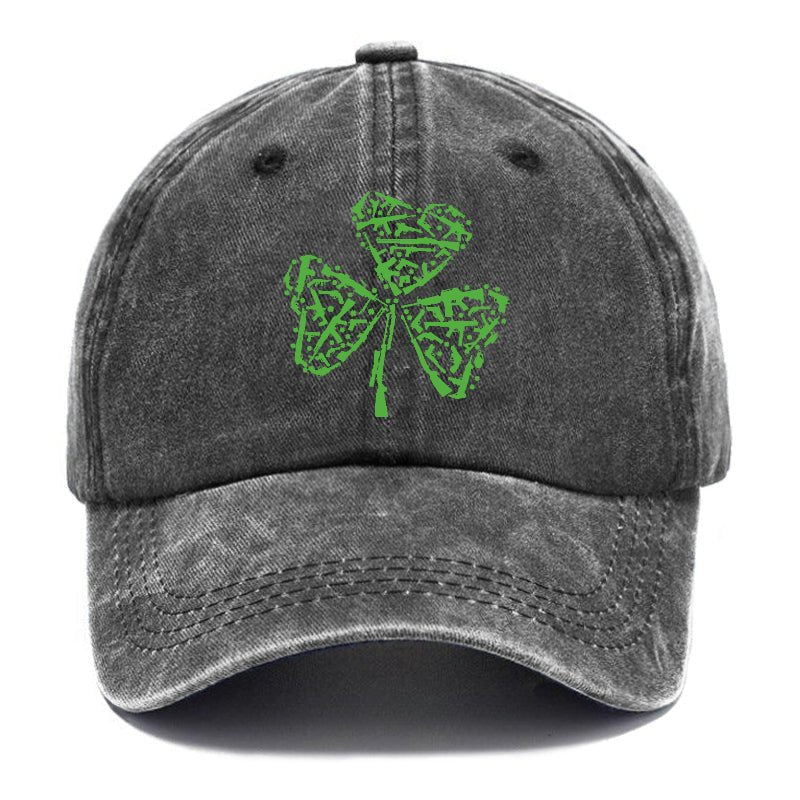 St. Patrick's Day Gun Clover Print Cap