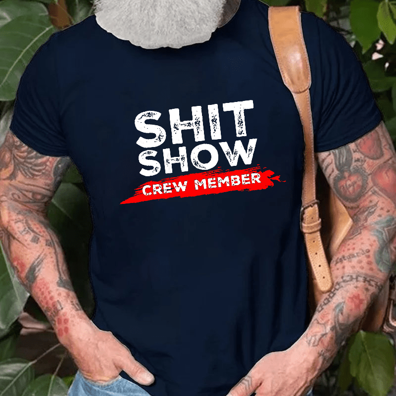 Sh*t Show Crew Member Print Cotton T-shirt