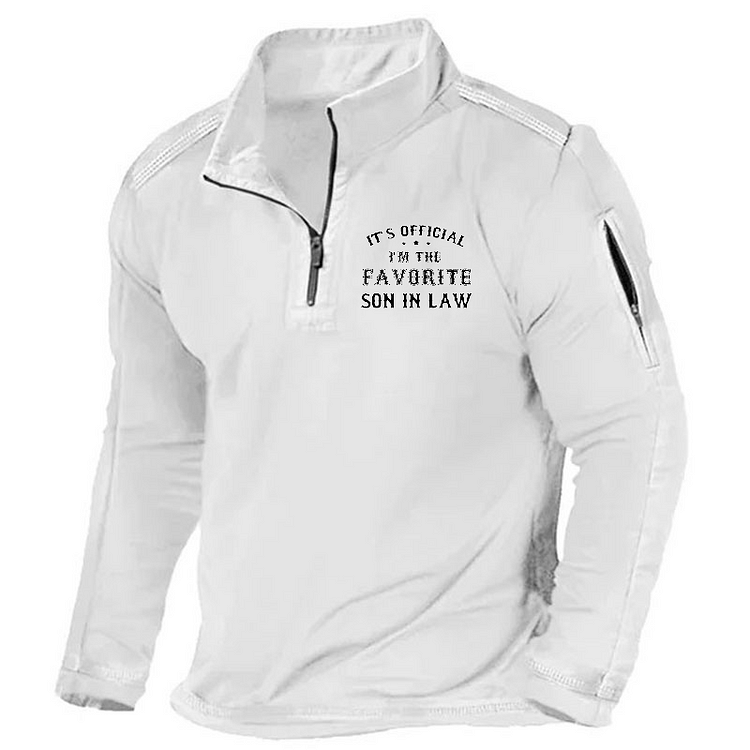 Maturelion Men's Henley Shirt It's Official I'm The Favorite Son In Law Henley Shirt