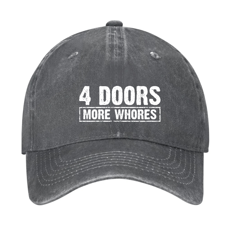 Maturelion 4 Doors More Whores Funny Sarcastic Baseball Cap