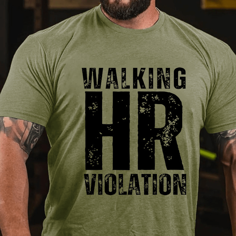 Walking HR Violation Men's Cotton T-shirt