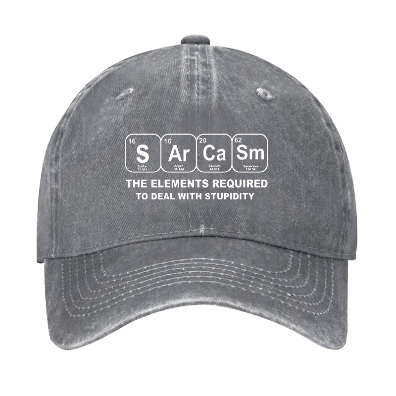 Sarcasm The Elements Required To Deal With Stupidity Cap