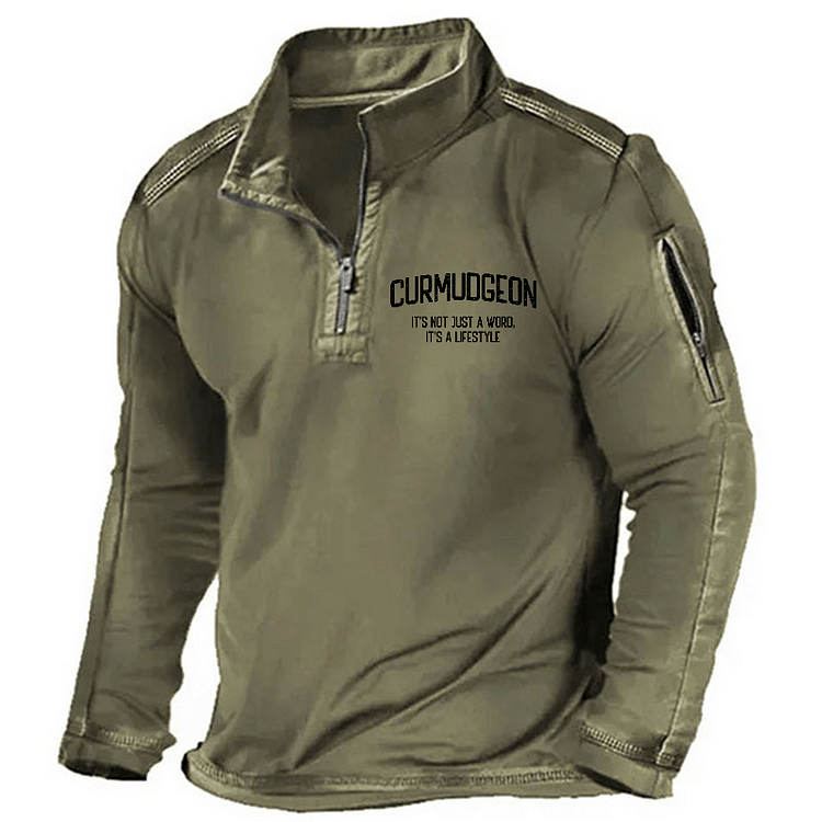 Maturelion Men's Henley Shirt Curmudgeon It's Not Just A Word, It's A Lifestyle Henley Shirt