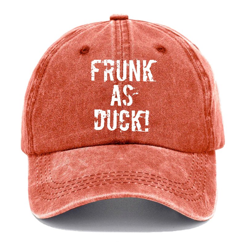 Frunk As Duck Funny Drunk Print Cap