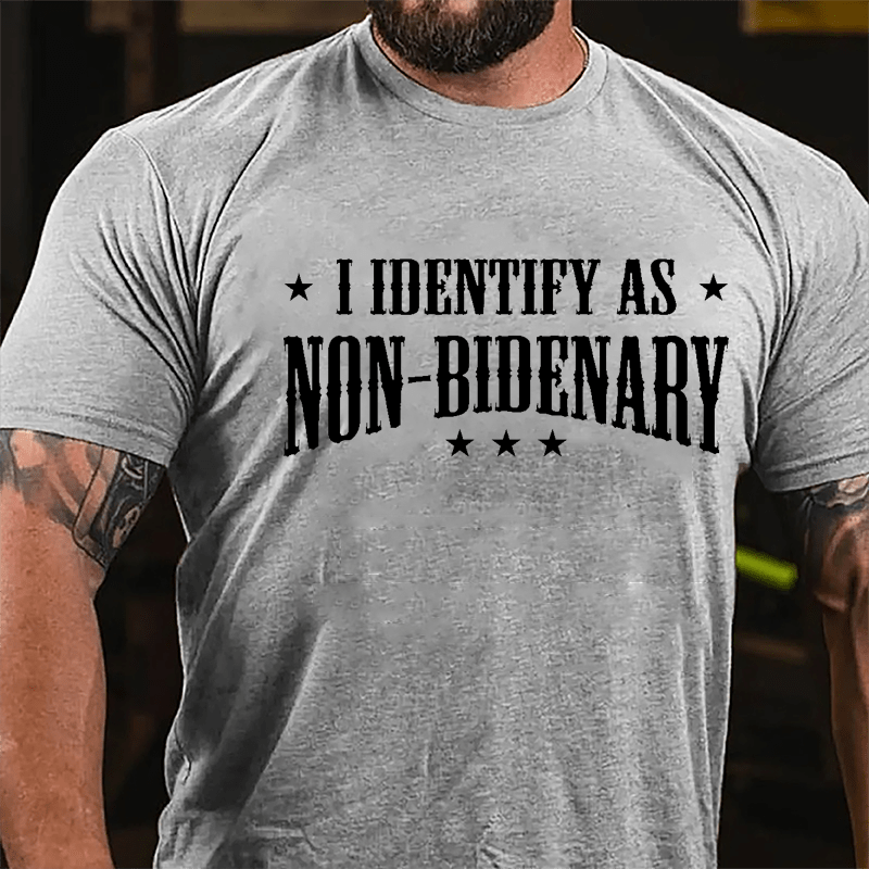 I Identify As Non-Bidenary Mens Cotton T-shirt