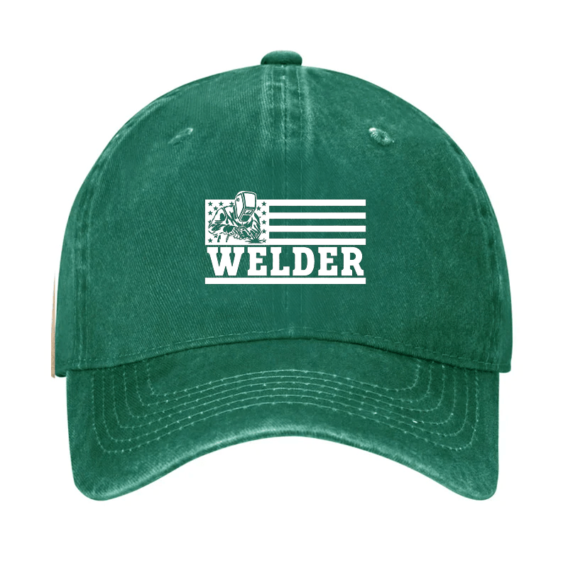 Welder American Flag Print Cap